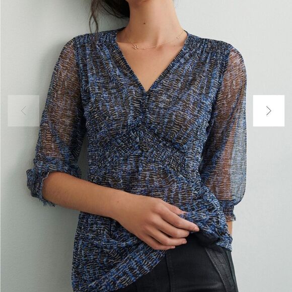 Anthropologie Gretchen Smocked Tunic Medium - Picture 3 of 10